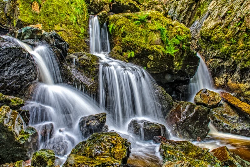 majestic water falls at lake district views